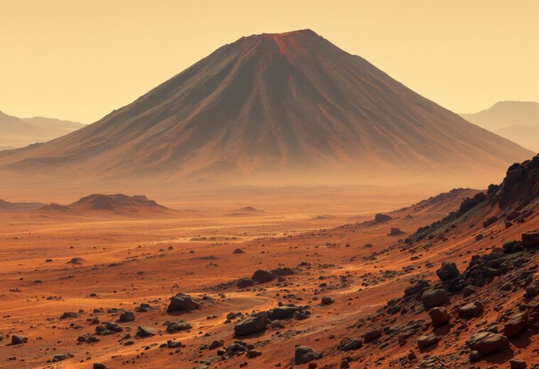 Immagine del vulcano su Marte catturata dalla NASA