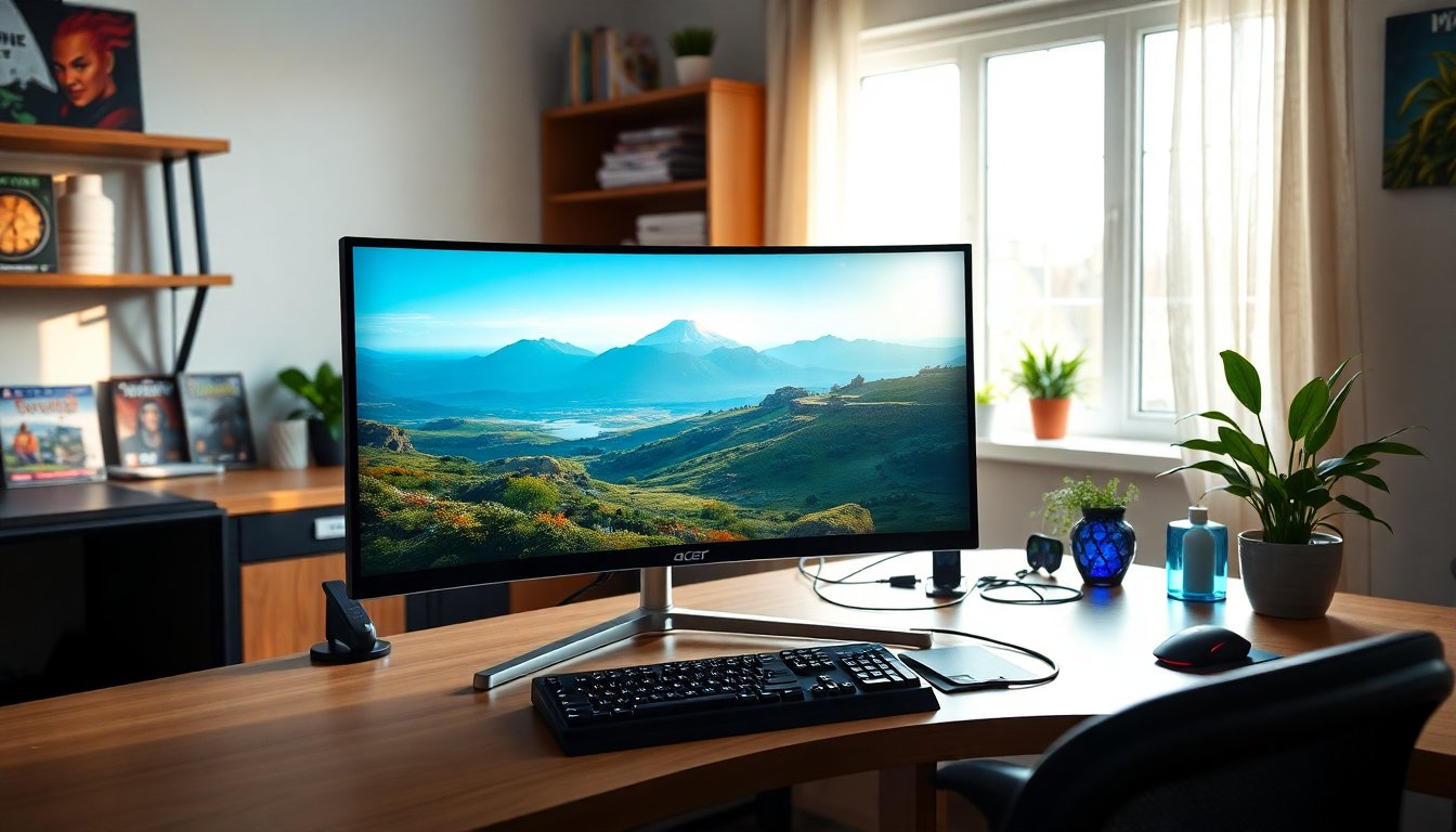 Compra el monitor curvo para gaming Acer de 49 pulgadas a un precio rebajado
