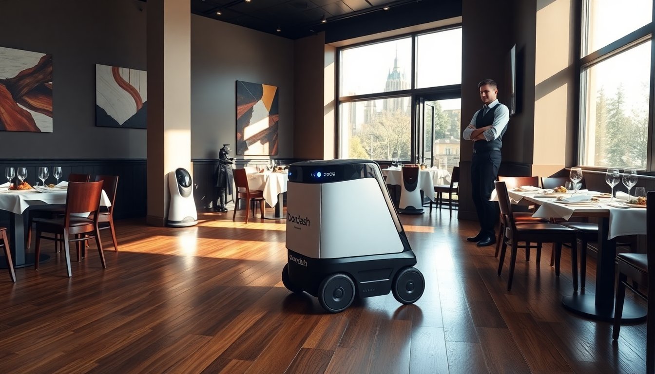 DoorDash lanza reservas en restaurantes y servicios de entrega con robots