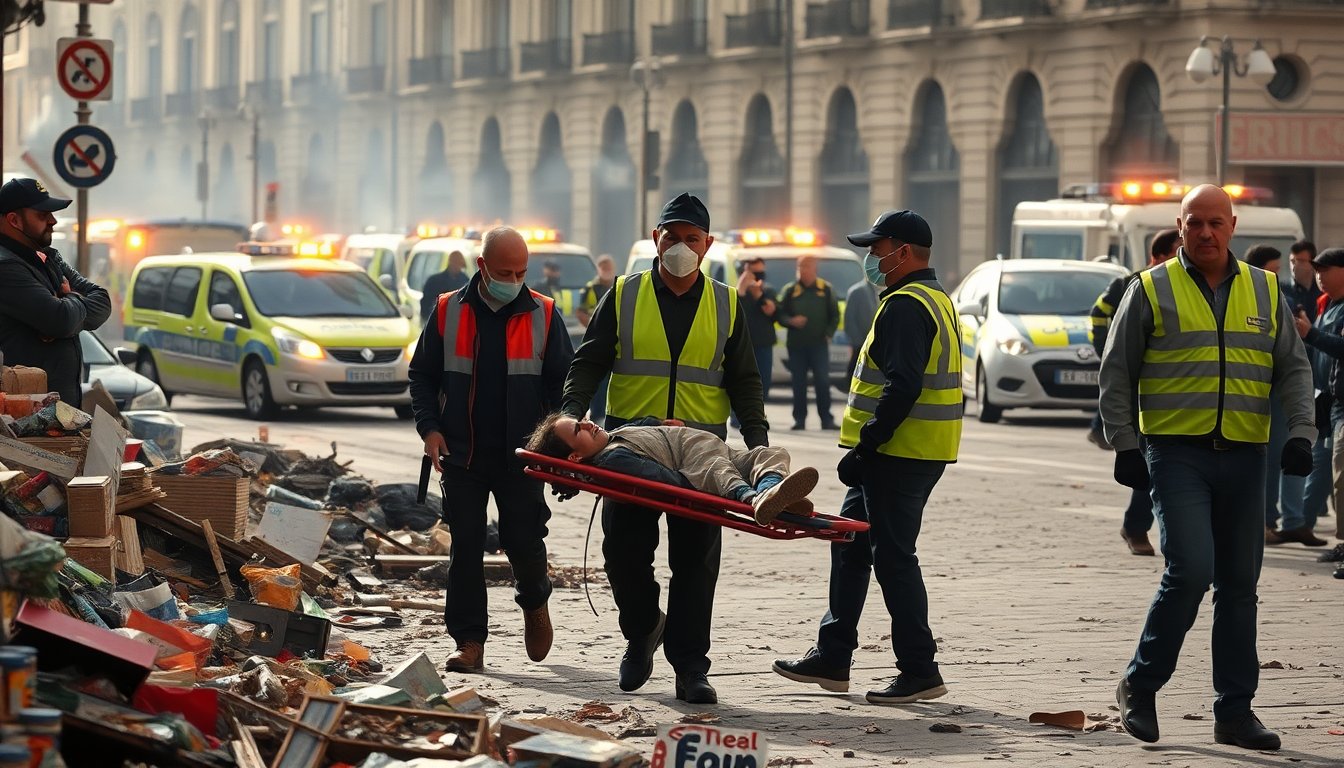 Incidente explosivo en el centro urbano deja varios heridos