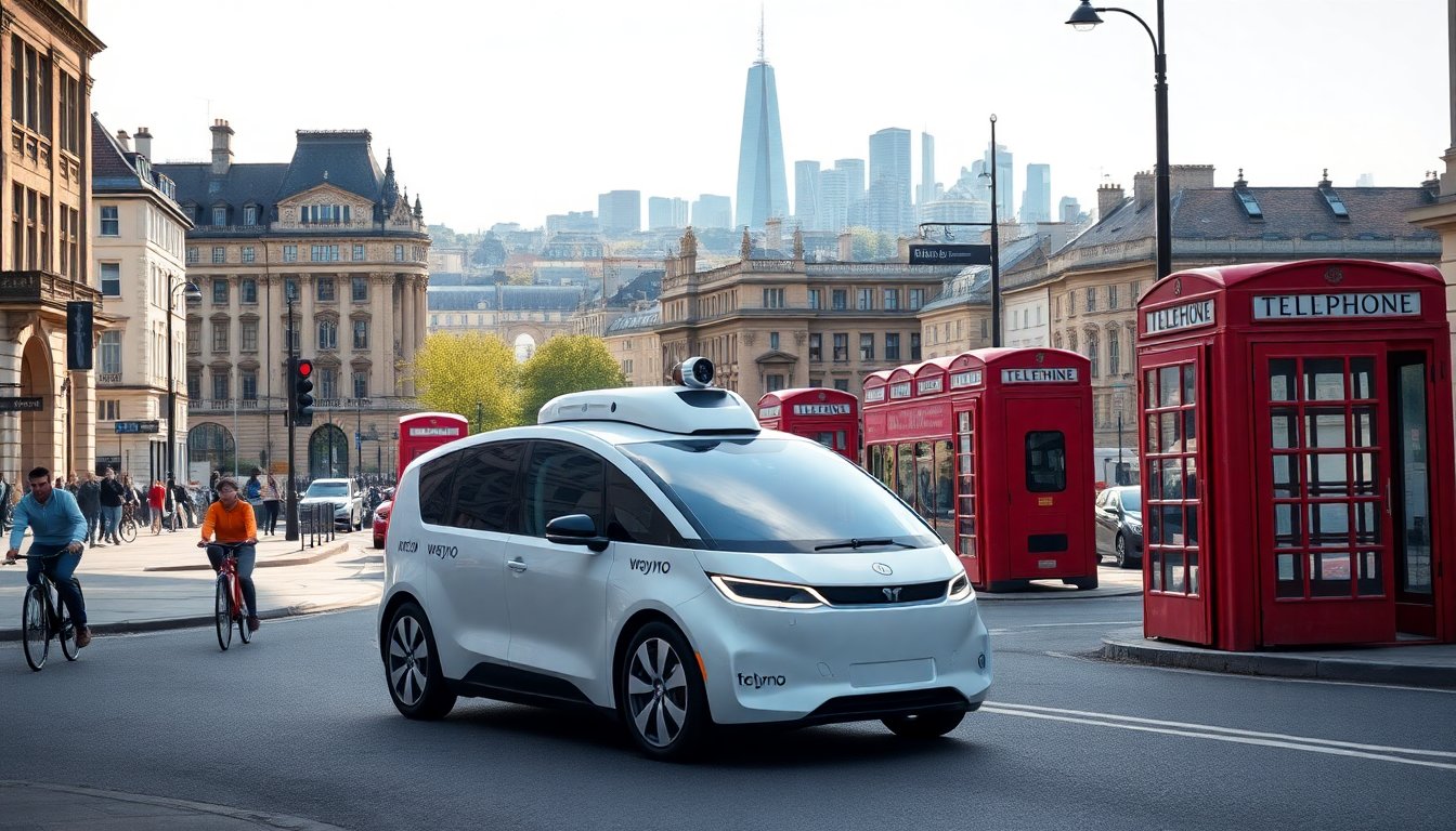 Waymo planea expansión internacional con su servicio de robotaxis en Londres