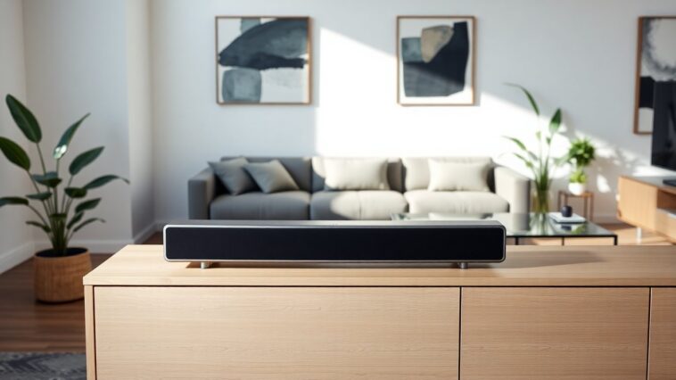 beosound premiere la barra de sonido de bang olufsen que convierte el sonido en una experiencia artistica 1762333673