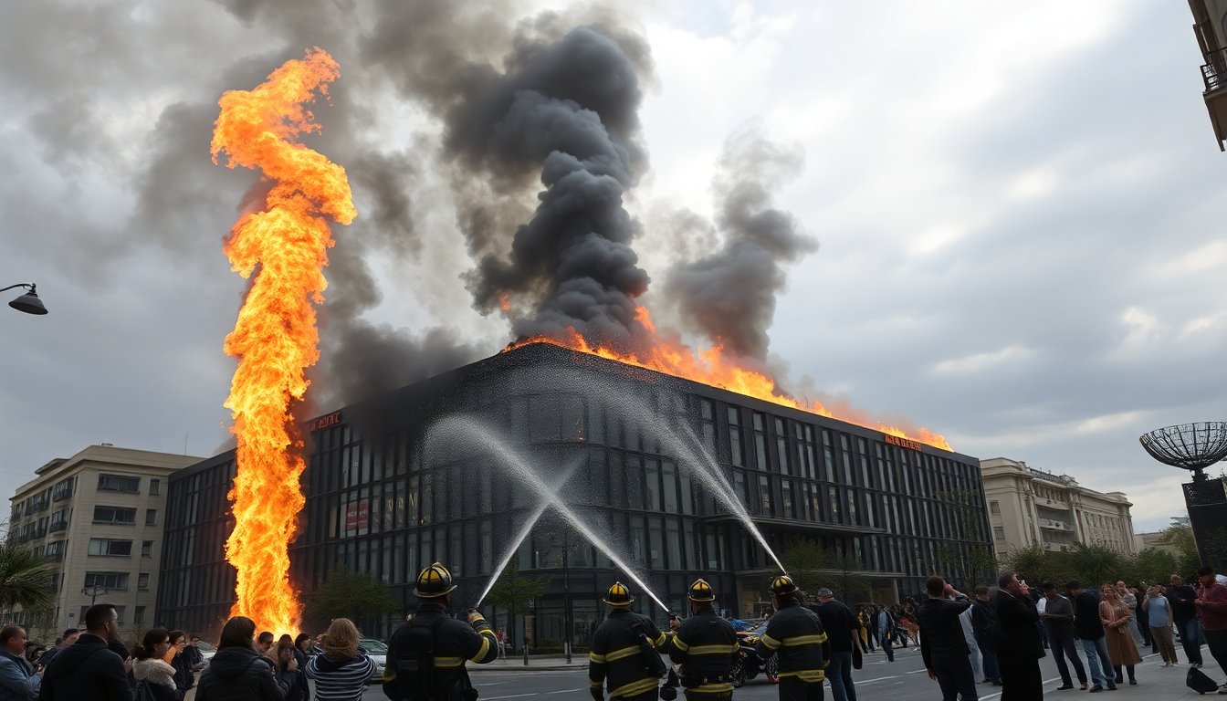 Incendio in un centro commerciale di Madrid provoca danni ingenti