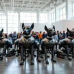 innovadora instalacion de beeple con perros roboticos en art basel miami 1764991345