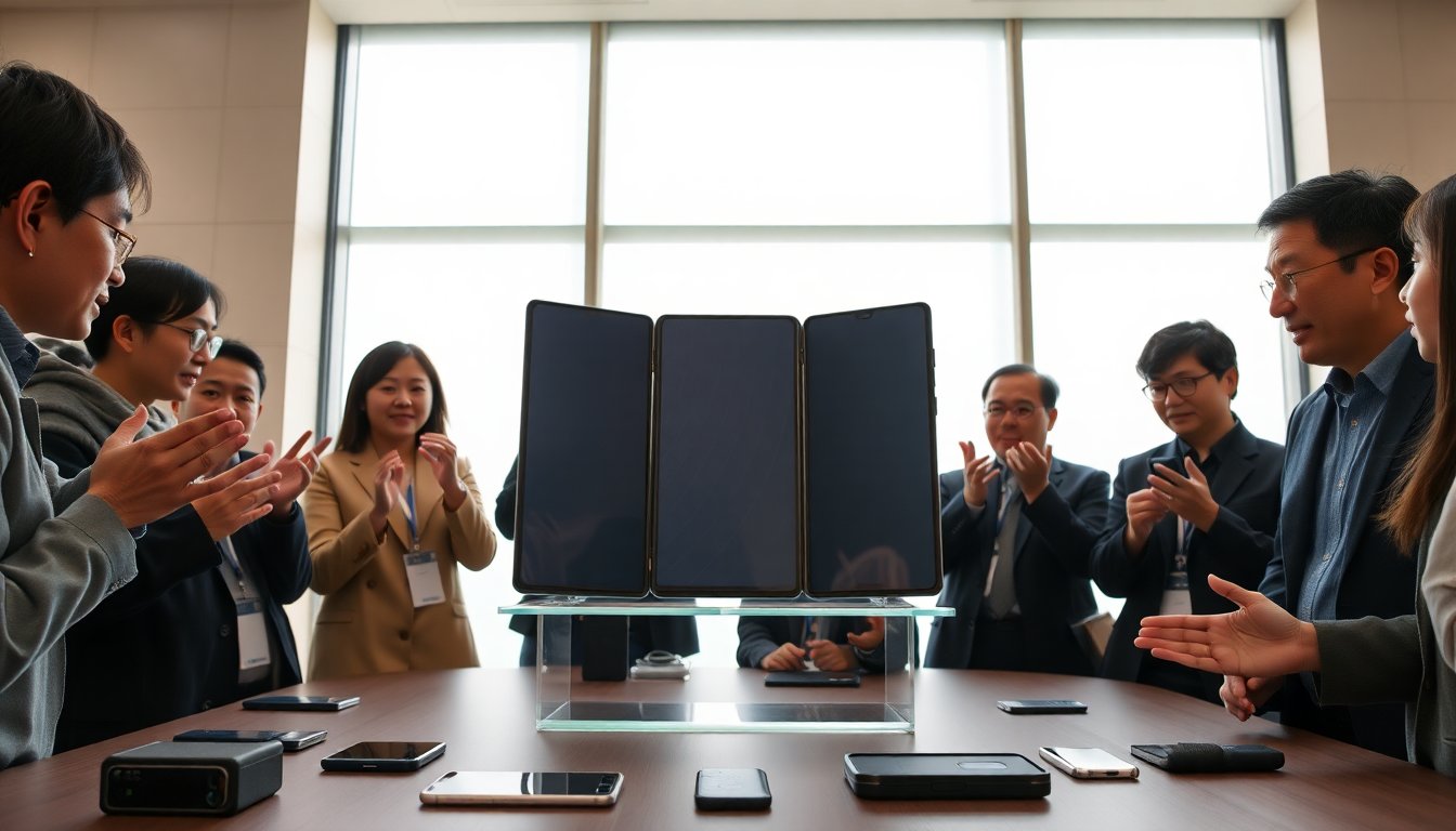 Samsung presenta un innovador teléfono plegable triple de edición especial