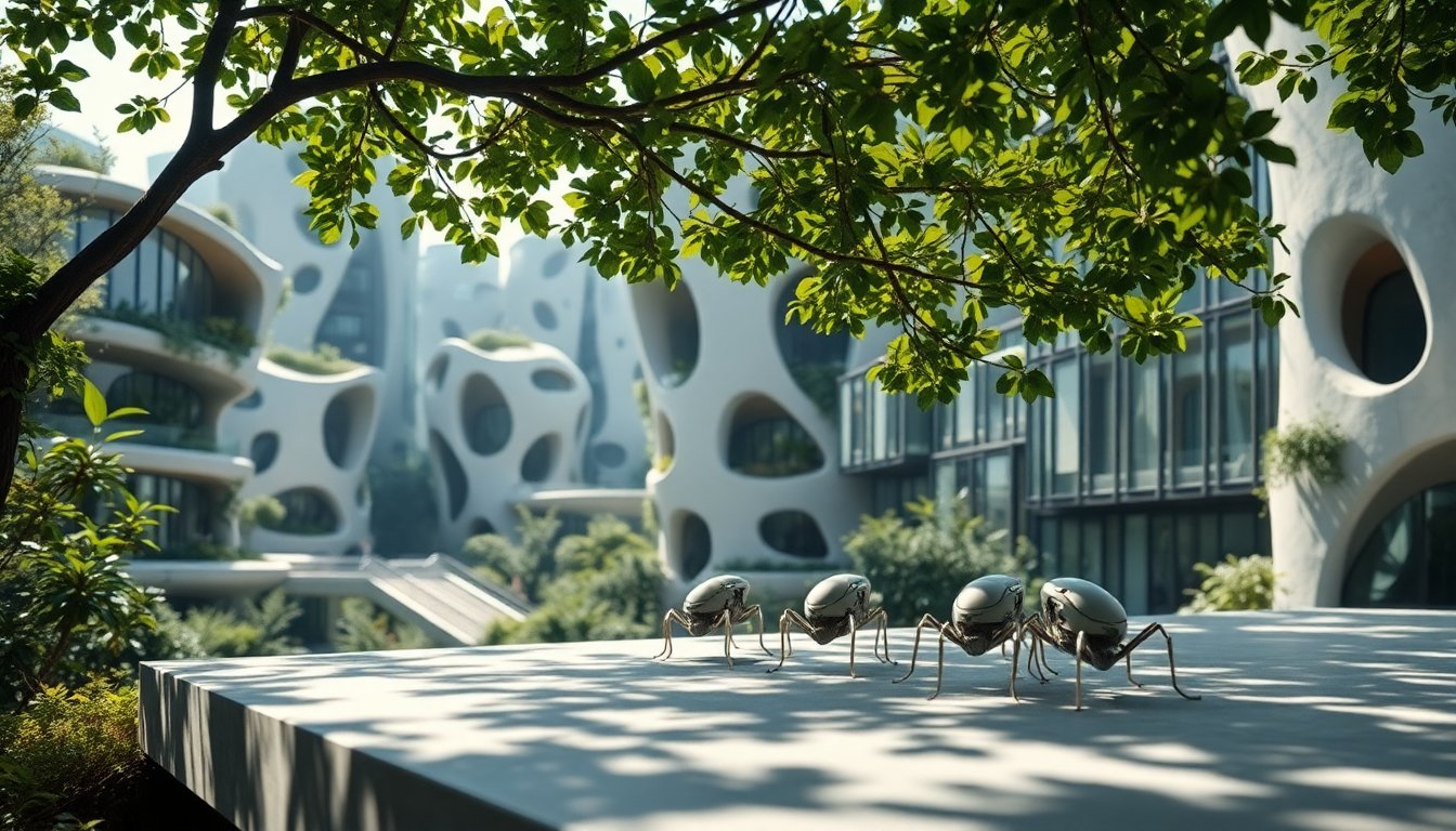 Microbots que florecen: Transformando la arquitectura moderna