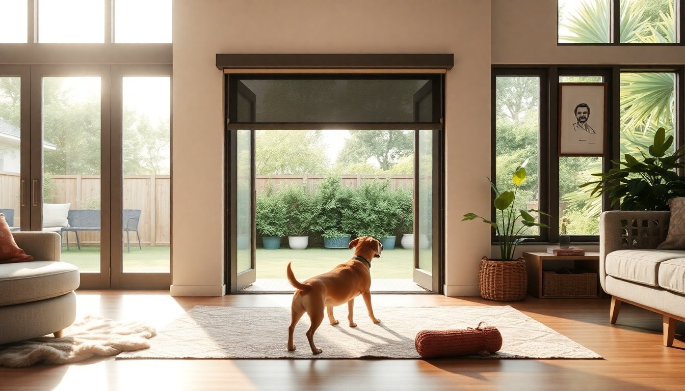Puerta Enrollable Inteligente Power Pet para Perros – Tecnología Avanzada y Comodidad