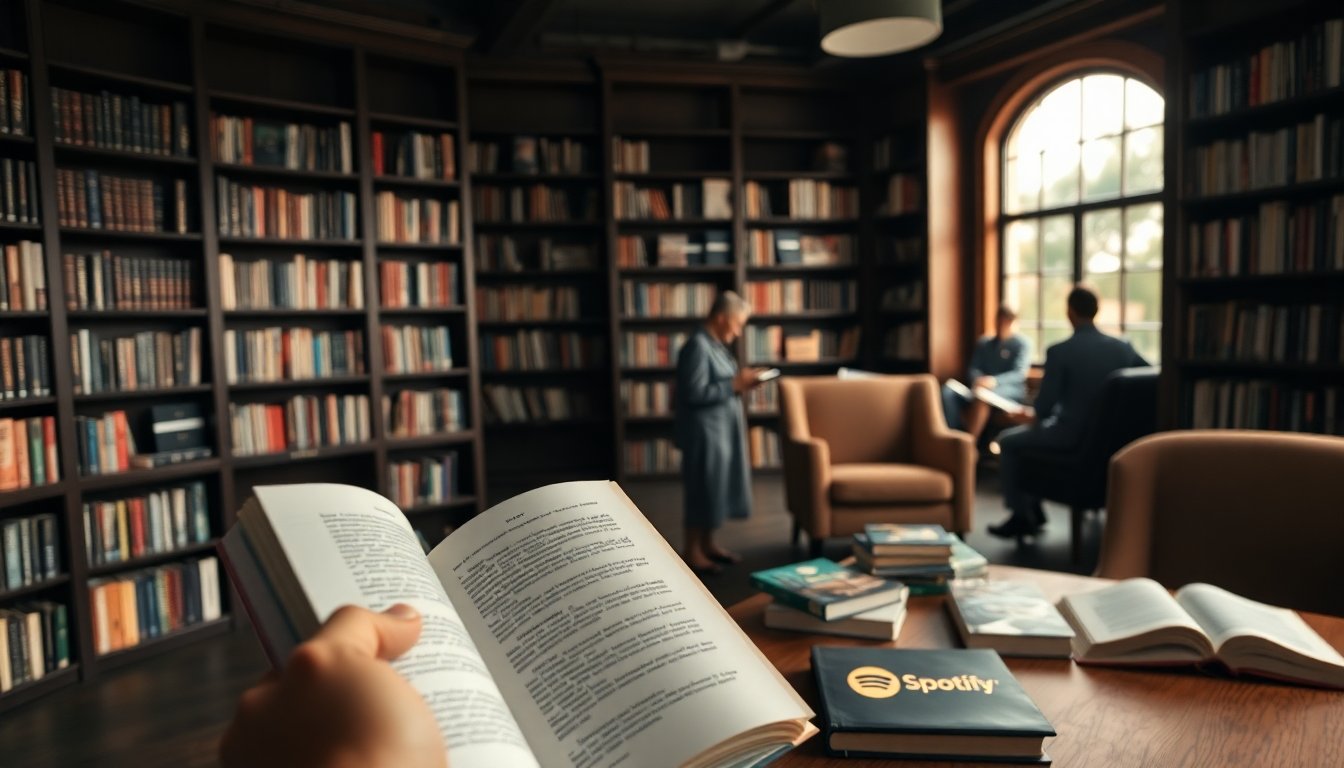 Spotify expande su catálogo: ahora incluye venta de libros físicos y nuevas funciones de audiolibros