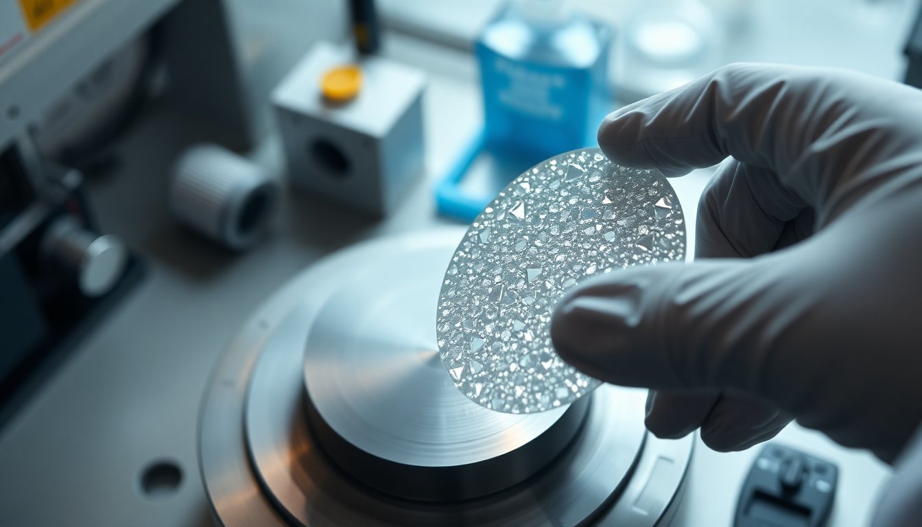 Diamantes ultraduros: wafer de 5 pulgadas y diamante hexagonal sintetizado en laboratorio