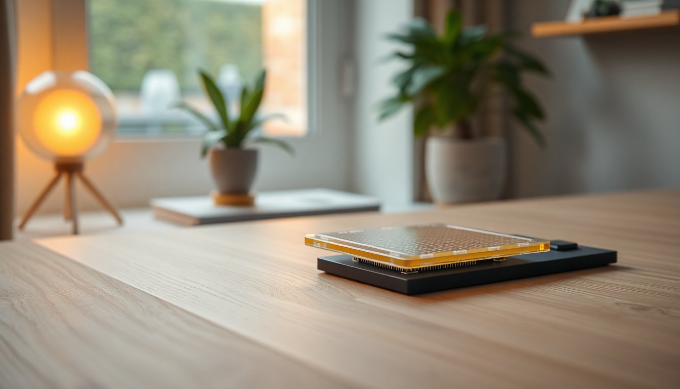 Dispositivo orgánico bifuncional para energía y detección en interiores