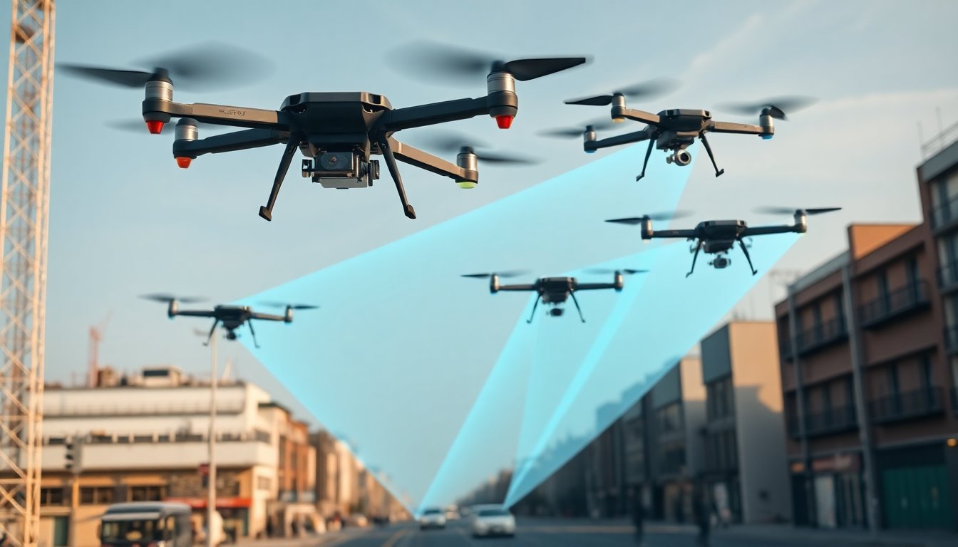 Redes aéreas temporales con drones para ampliar cobertura móvil
