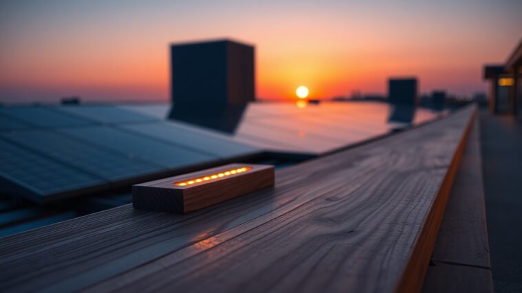 Cómo la madera ingenierizada puede prolongar la energía solar tras la puesta de sol