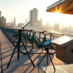 Cómo un método visual revisa el ángulo de paneles solares en estaciones de bicicletas
