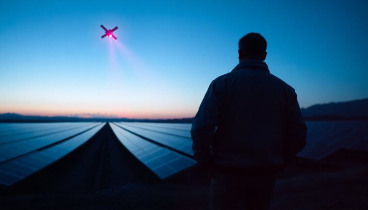 Satélites que envían luz infrarroja para alimentar granjas solares terrestres
