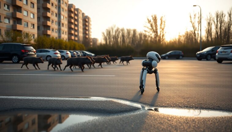 Unitree G1 protagoniza persecución viral de jabalíes en Polonia